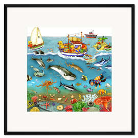 Gerahmter Kunstdruck Tief im Meer