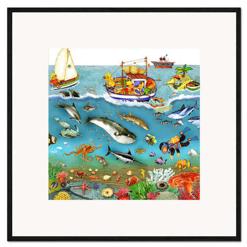 Framed art print Deep in the ocean