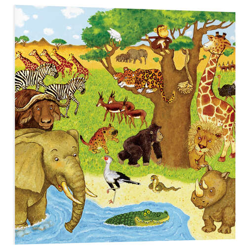 Foam board print Animals in Africa