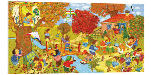 Foam board print Garden in autumn