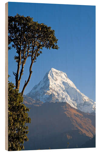 Holzbild Annapurna - Nepal