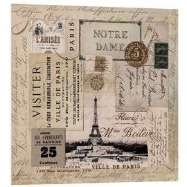 Foam board print Vintage Paris