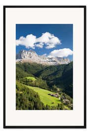 Gerahmter Kunstdruck Dolomiten, Rosengarten