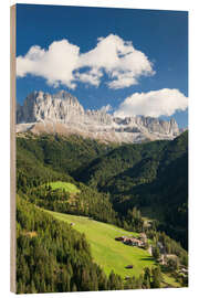 Holzbild Dolomiten, Rosengarten