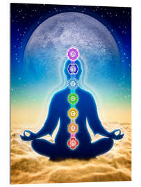 Gallery print In Meditation With Chakras - Blue Moon Edition