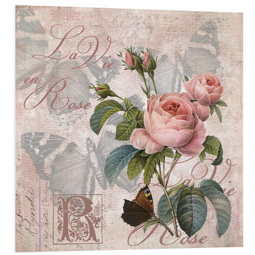 Tableau en PVC La vie en rose