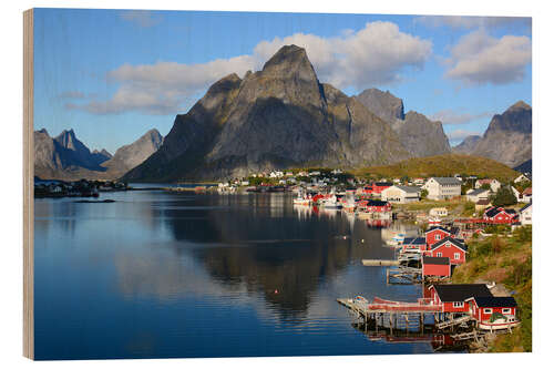 Wood print reine - lofoten