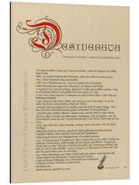 Alumiinitaulu Desiderata I (saksa)