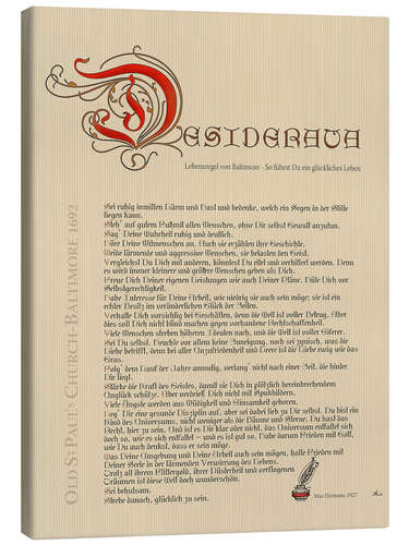 Leinwandbild Desiderata I