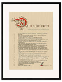 Kunsttryk i ramme Desiderata (tysk) I