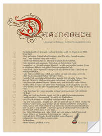 Wandsticker Desiderata I