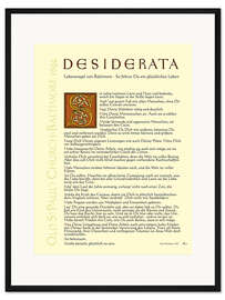 Gerahmter Kunstdruck Desiderata III