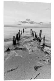 Quadro em PVC Wooden bridge at the Beach