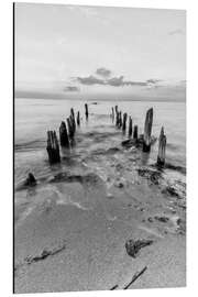Magnettafel Holzbuhne am Strand Heiligenhafen Fehmarn