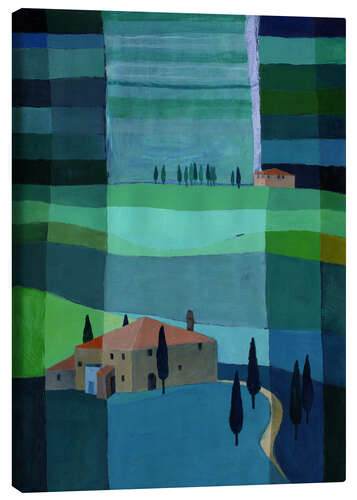 Canvas print Toskana bei Nacht