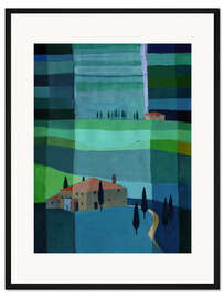 Gerahmter Kunstdruck Toskana bei Nacht