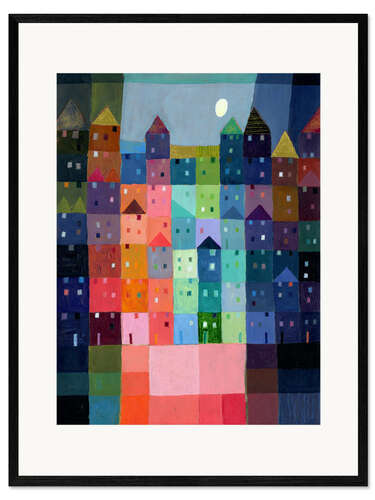 Framed art print Kastenstadt bei Vollmond