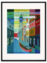 Gerahmter Kunstdruck Venezianische Gondel II