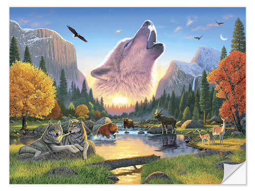 Selvklæbende plakat Wilderness harmony