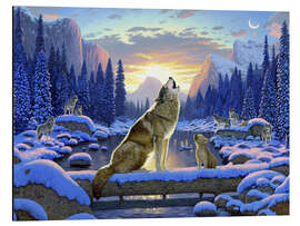 Magnettafel Wolf lernt das Heulen