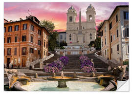 Naklejka na ścianę Piazza Di Spagna with the Spanish Steps