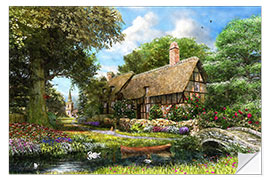 Muursticker Summer Country Cottage