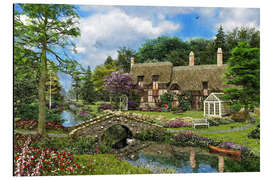 Magnettafel Das Landhaus mit der Brücke