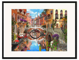 Framed art print Venetian Waterway