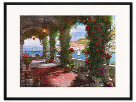 Gerahmter Kunstdruck Mediterrane Veranda