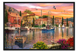 Gerahmter Kunstdruck Der friedliche Hafen