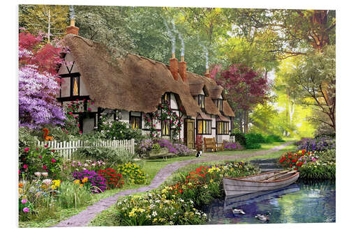 Foam board print Woodland walk cottage