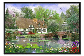 Gerahmter Kunstdruck Das Landhaus im April