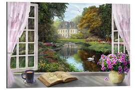 Magnettafel Fenster mit idyllischem Blick