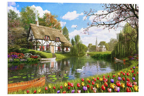 Foam board print Lakeside Cottage