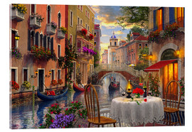 Tableau en verre acrylique  Dîner à Venise - Dominic Davison