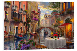 Magnettafel Abendessen in Venedig