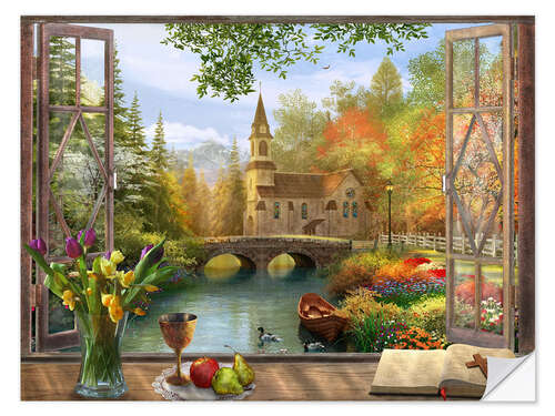 Wall sticker Autumn Church Frame