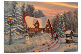 Magnettafel Weihnachtliche Hütte