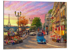 Magnettafel Sonnenuntergang an der Seine