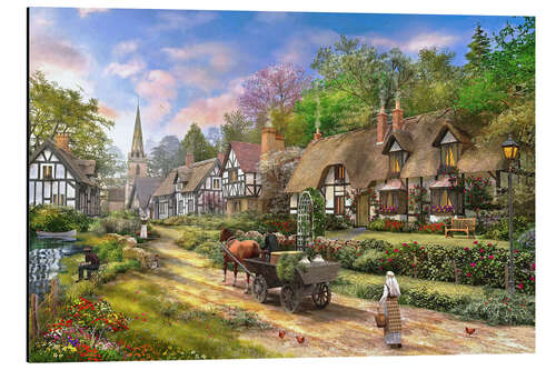 Aluminium print Peasent Village Life