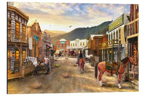 Stampa su alluminio Wild West Town