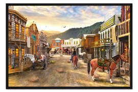 Gerahmter Kunstdruck Der wilde wilde Westen