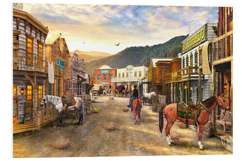 Foam board print Wild West Town