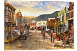 Tableau en plexi-alu Wild West Town