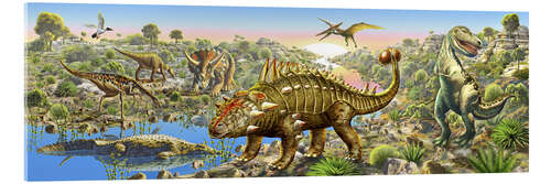 Acrylic print Dinosaur panorama