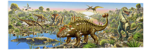 PVC-tavla Dinosaur panorama