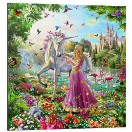 Magnettafel Die Prinzessin und das Einhorn