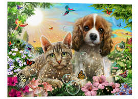 Foam board print Kitten &amp; Puppy