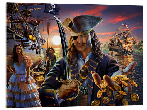 Tableau en verre acrylique Le pirate