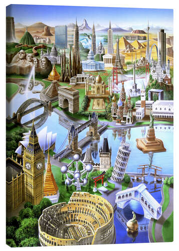 Lærredsbillede Landmarks of the world
